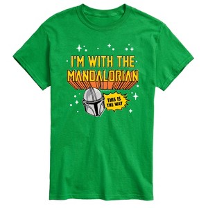 Men's - Star Wars - The Mandalorian Im With Mando Short Sleeve Graphic T-Shirt - 1 of 3