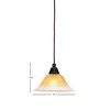 Toltec Lighting Any 1 - Light Pendant in  Dark Granite with 10" Gold Champagne Crystal  Shade - 2 of 2