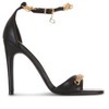 bebe Womens' Stiletto Heels Chain Detail Dress Sandals with Ankle Strap and Logo Charm - 3 of 4