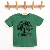 Girl Who Loves Horses Circle - Kids Youth Short Sleeve Graphic T-Shirt - 2 of 3