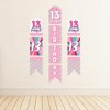 Big Dot of Happiness Girl 13th Birthday - Hanging Vertical Paper Door Banners - Official Teenager Birthday Party Wall Decor Kit - Indoor Door Decor - 3 of 4