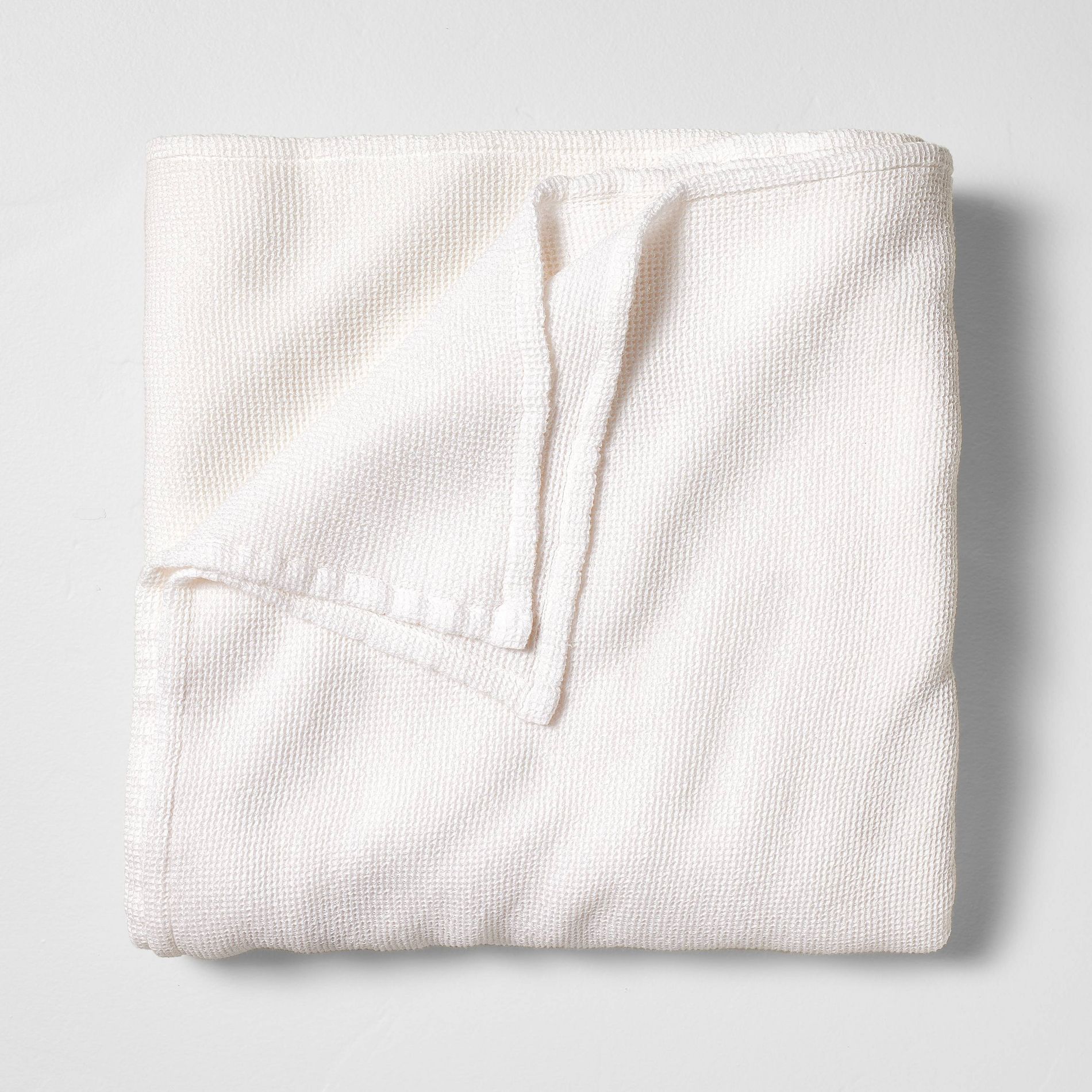 King Micro Waffle Bed Blanket White - Casaluna™: OEKO-TEX Certified, Lyocell & Cotton, Machine Washable