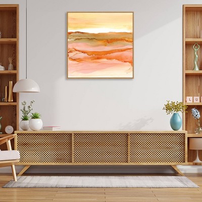 Desertscape I Warm Abstract Landscape Canvas Print