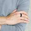 Metallo Brushed and Polished Black 8mm Tungsten Ring - Available Sizes: 9. 11, 12, 10, 13. Colors Black & Silver - 2 of 2