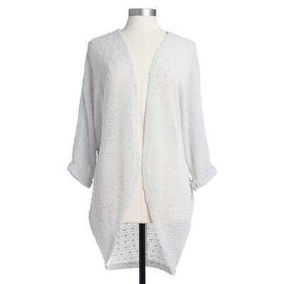 DEMDACO Adult General Sizing Relaxed Fit Long Sleeve Open Wrap Sweater - Gray One Size Fits Most