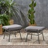 Modern Boho Ottoman Foot Stool Vanity Stool, Rectangle Montana Ottoman With Steel Legs, Foot Rest Ottoman Makeup Stool - 2 of 4