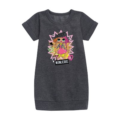 - LOL Surprise! - Neonlicious Graphic Short Sleeve Fleece Dress