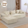 Bosmiller Modular Sectional Sofa with L-Shape Chaise, Corduroy Boneless Couches for Living Room, No Assembly - 4 of 4