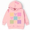The Juniper Shop Checkered Bunny Outline Coquette Toddler Hoodie - 2 of 4