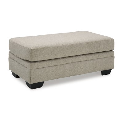Signature Design by Ashley Stonemeade Upholstered Ottoman, Taupe Brown