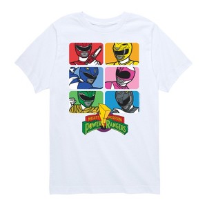 Boys' - Power Rangers - Character Group Block Short Sleeve Graphic T-Shirt - 1 of 4