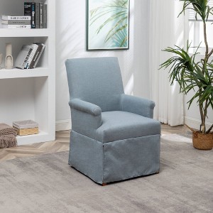 Classic Covered Dining Arm Chair - WOVENBYRD - 1 of 4