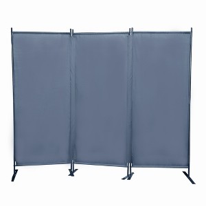 DOMETOUR 6 Ft Modern Room Divider, 3-Panel Folding Privacy Screen with Metal Standing, Portable Wall Partition, for Home & Office - 1 of 4