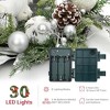 22" PreLit Christmas Wreath with 30 LED Lights, Goblin Decoration, Ball Ornaments & Pinecone Balls, Lighted Wreath for Door Fireplace Decor - 3 of 4