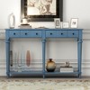 NicBex Retro Narrow Console Table,Long Entryway Table with 4 Drawers & 1 Open Shelf,Foyer Tables for Entryway,Hallway,Living Room - 2 of 4