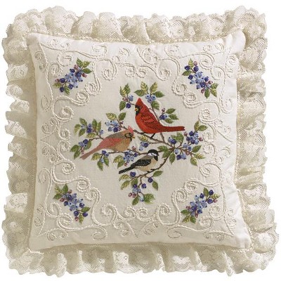 Janlynn Candlewicking Embroidery Kit 14"X14"-Birds & Berries-Stitched In Thread