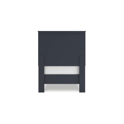 Navy Blue Wood Twin Panel Headboard