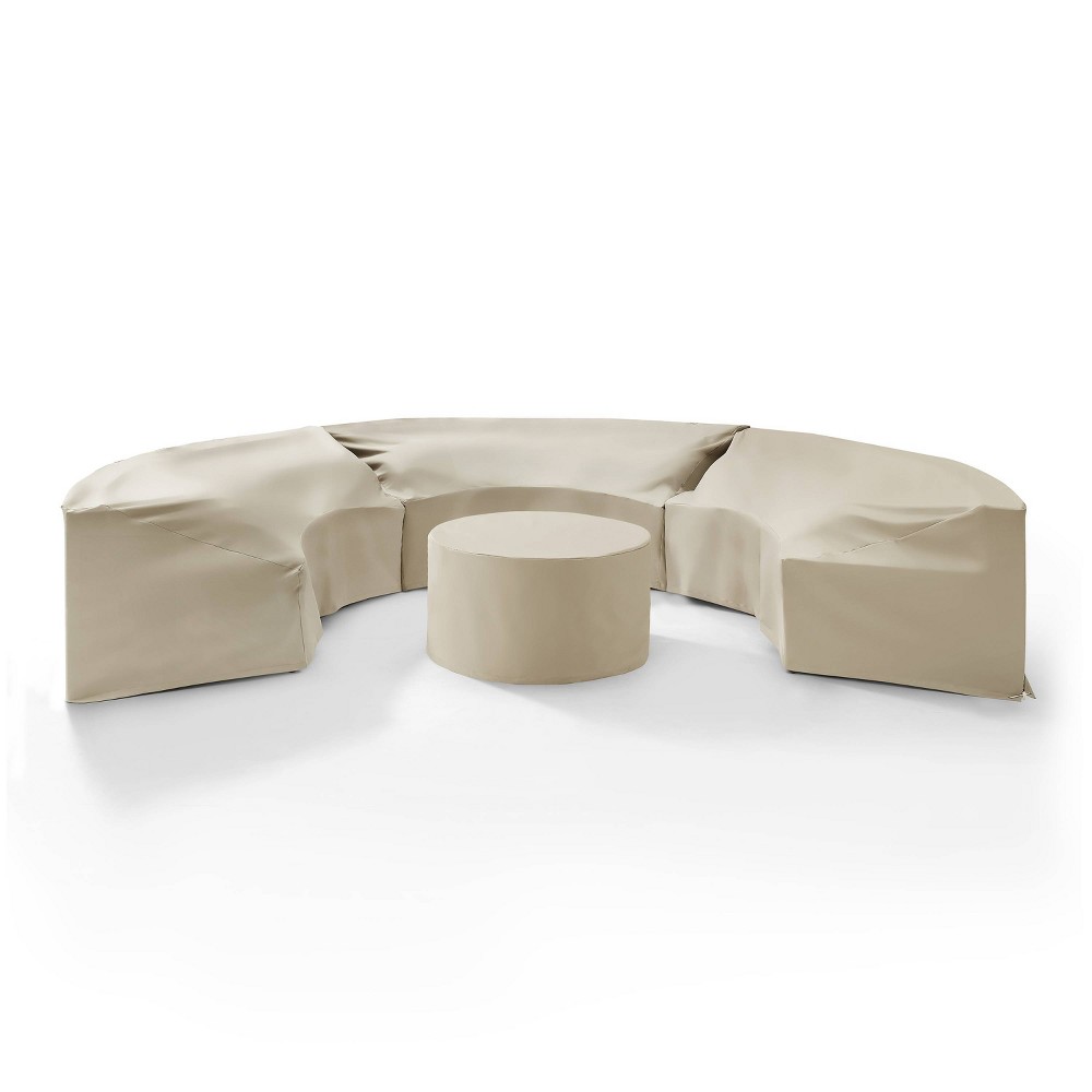 Photos - Furniture Cover Crosley Catalina 4pc  Set, Three Round Sectional Sofas and 