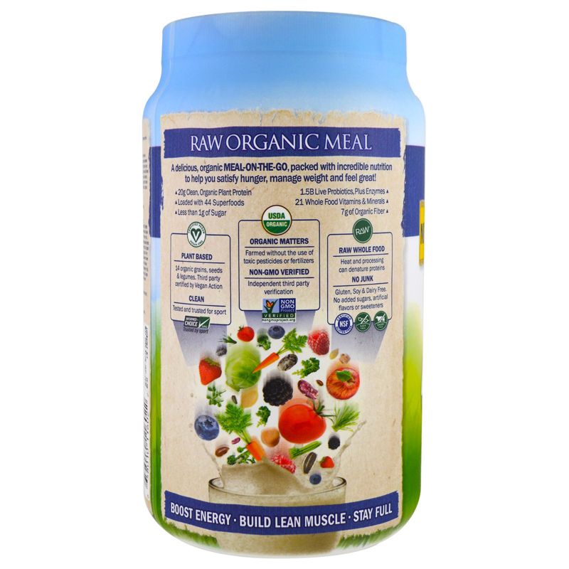Garden of Life RAW Organic Meal, Meal Replacement Shake, Vanilla, 37.04 oz (1,050 g), 3 of 4