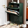 CLIHOME 24 Pair Entryway Shoe Storage Organizer Cabinet Flip Drawers Closet Shoe Rack Shelf Organizer - 4 of 4