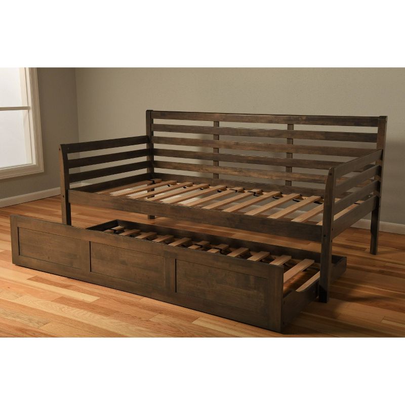Yorkville Trundle Daybed Rustic Walnut - Dual Comfort, 4 of 5