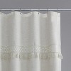 LunaLulinlk Crochet Shower Curtain Beige, Polyester, Recycled Poly,Linen, 72"x 72" 1pc - 4 of 4