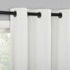 40"x63" Sun Zero Aldwin Slub Texture Magnetic Closure 100% Blackout Grommet Curtain Panel Pearl - 3 of 4