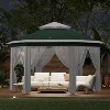 13x13 FT Outdoor Folding Gazebo with Mosquito Netting – Instant Tent with UV & Rain Protection, Silver Coated Cover - 3 of 4