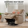 Oversized PU Leather Power Swivel Rocker Recliner Chair with Massage Function - 4 of 4