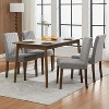 Upholstered Dining Chairs Set of 2, Fabric Kitchen Side Chairs with Sturdy Wood Legs, Comfortable Soft Linen for Dining Room, Restaurant - 2 of 4