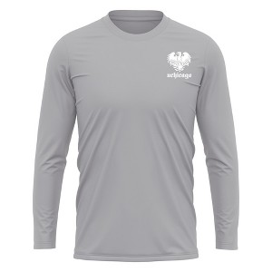 University of Chicago Adult Sport Long Sleeve Left Chest Logo, Athletic Heather - 1 of 4