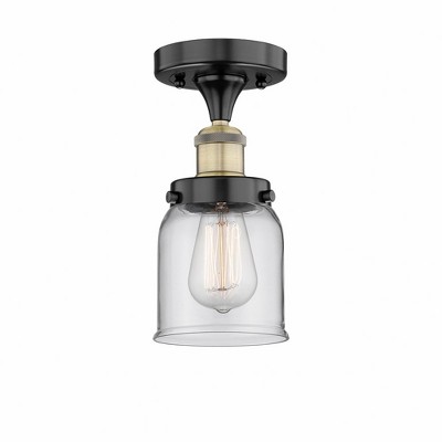 Bell - 1 Light Semi-Flush Mount In Industrial Style-8.25 Inches Tall and 6.5 Inches Wide