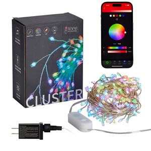 Christmas Vivvi App Based RGB Cluster Lights, 19.7' 200 LEDs - 1 of 4