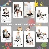 Kinder King 8 in 1 Baby High Chair, Coverts to Dining Booster Seat, Removable Tray & Double Seat Cover, Easy to Wipe - 3 of 4