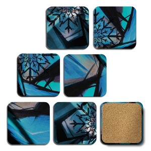 Courtside Market Studio Series Edges of Winter 4″ Square Ceramic Coasters – 6 Piece Set - 1 of 2