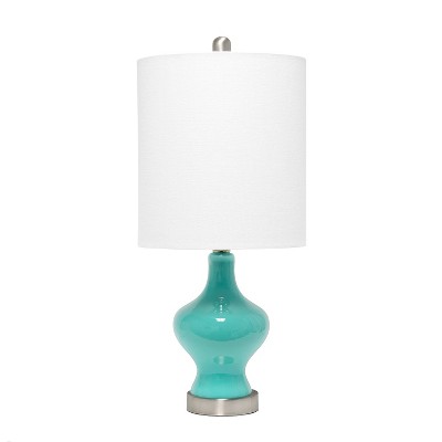 Paseo Table Lamp with Fabric Shade Teal - Lalia Home