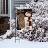 Snowman And Sled Winter Garden Flag Primitive Let It Snow 18" x 12.5" Briarwood Lane - 4 of 4