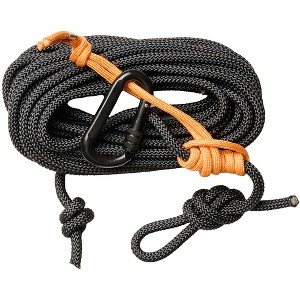Rhino 35' Hunting Safety Rope with Carabiner and Prusik Knot - Black - 1 of 1