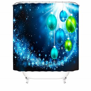 Green Blue Ball Shower Curtains for Bathroom Waterproof Fabric Bath Curtain Durable Soft Stylish Bathroom Decor 72x72 Inch - 1 of 1