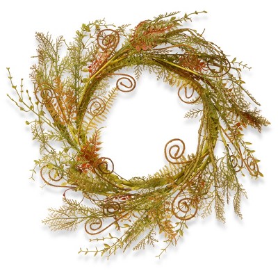 22" Artificial Fern Wreath - National Tree Company