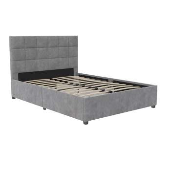 Elizabeth Velvet Upholstered Bed With Storage - Cosmoliving By ...
