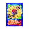 Evergreen Hello Sunshine and Butterflies Applique Garden Flag 12 x 18 Inches Indoor Outdoor Decor - 3 of 4