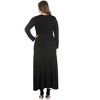 24seven Comfort Apparel Womens Long Sleeve Plus Size Maxi Dress - 3 of 4