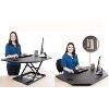 X-Elite Premier Corner Standing Desk Converter with Pneumatic Height Adjustment - Black – Stand Steady - image 3 of 4