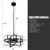 Tangkula Industrial Ceiling Light Fixture, 5-Light Metal Drum Shape Industrial Pendant Light, Hanging Chandelier Light - image 2 of 4