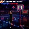 Skirfy 2-in-1 Kid Basketball Hoop with LED Lights & Scoreboard & 3 Balls, Toddler Basketball Hoop Adjustable Height 5.1ft-6.2ft - 3 of 4