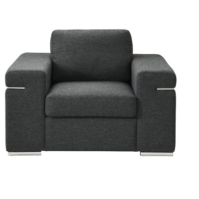 NicBex Woven Accent Chair,Upholstered Living Room Chairs with Removable Backrest and Steel Legs,Cozy Armchair,Accent Chairs for Living Room