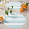 TOWN & COUNTRY BASICS Cabana Stripe Indoor Outdoor Placemats 4-Pack Set, Reversible and Easy Clean - 4 of 4