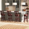 Tangkula 30" Bar Height Swivel Barstools Set of 2/4 High Backs & Footrests Solid Wood - 3 of 4