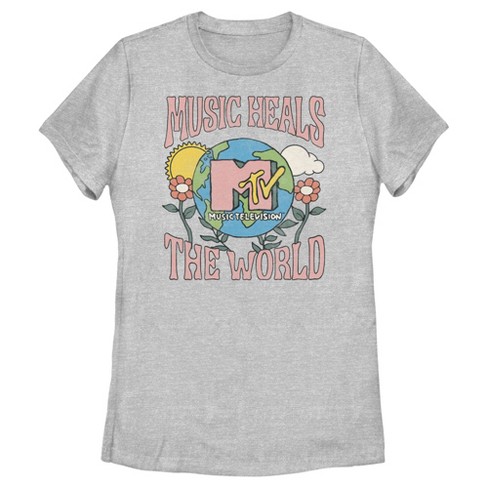 Women s Mtv Music Heals The World T shirt Target